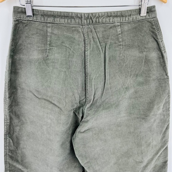 NWT J. Jill Wide Leg Textured Cotton Pants in Lichen, Deep Pockets, Size 12 - Picture 5 of 9